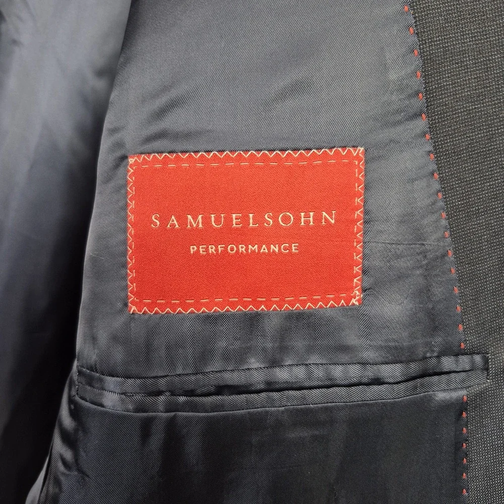Samuelsohn Mens 44L‎ Navy Loro Piana Extreme Madison Performance Blazer